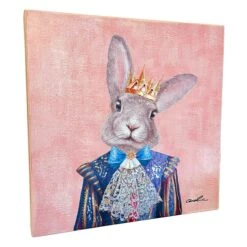 Darthome Limited Pink Royal Rabbit Canvas Wall Art 50x50cm -Darthome Limited IMG E0654 edited20copy