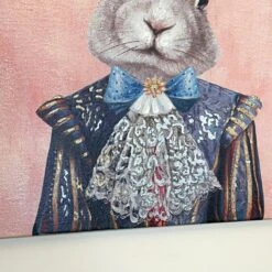 Darthome Limited Pink Royal Rabbit Canvas Wall Art 50x50cm -Darthome Limited IMG E0658 edited24