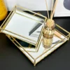 Darthome Limited Set Of 2 Square Gold Mirrored Trays
