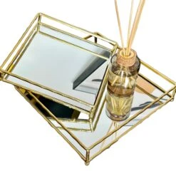 Darthome Limited Set Of 2 Square Gold Mirrored Trays -Darthome Limited IMG E0749copy