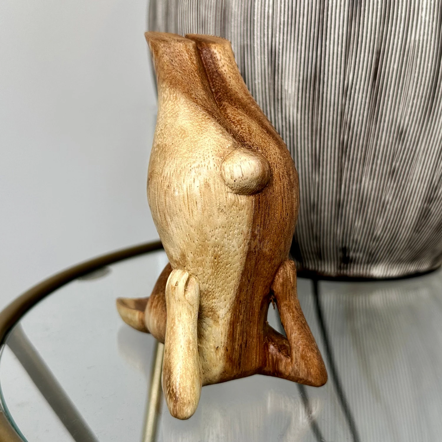 Darthome Limited Wood Shoulder Stand Yoga Bunny Sculpture 5 Darthome Limited Wood Shoulder Stand Yoga Bunny Sculpture - Image 5