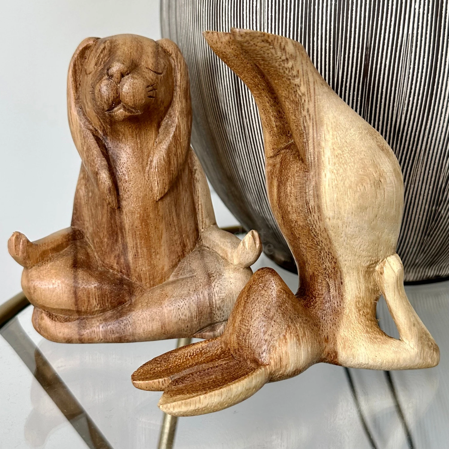 Darthome Limited Wood Shoulder Stand Yoga Bunny Sculpture 6 Darthome Limited Wood Shoulder Stand Yoga Bunny Sculpture - Image 6