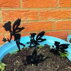 Darthome Limited Set Of 4 Fairy Silhouette Garden Stakes