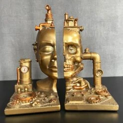 Darthome Limited Steampunk Head Bookends Set