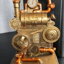 Darthome Limited Gold Steampunk Bookends Set -Darthome Limited IMG E0984