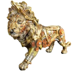 Darthome Limited Gold Steampunk Lion Ornament 32x20x10cm -Darthome Limited IMG E0994copy