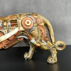Darthome Limited Gold Steampunk Lion Ornament 32x20x10cm -Darthome Limited IMG E0998