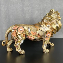Darthome Limited Gold Steampunk Lion Ornament 32x20x10cm -Darthome Limited IMG E0999