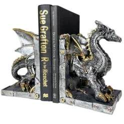 Darthome Limited Large Steampunk Dragon Bookends Set 21 Darthome Limited Large Steampunk Dragon Bookends Set -Darthome Limited IMG E1045copy