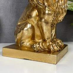 Darthome Limited Gold Royal Lion Statue 13x26x16cm -Darthome Limited IMG E1088