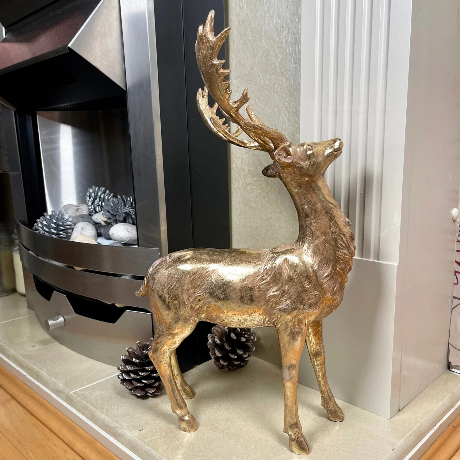 Darthome Limited Champagne Gold Stag Ornament 40x25x13cm 6 Darthome Limited Champagne Gold Stag Ornament 40x25x13cm - Image 6