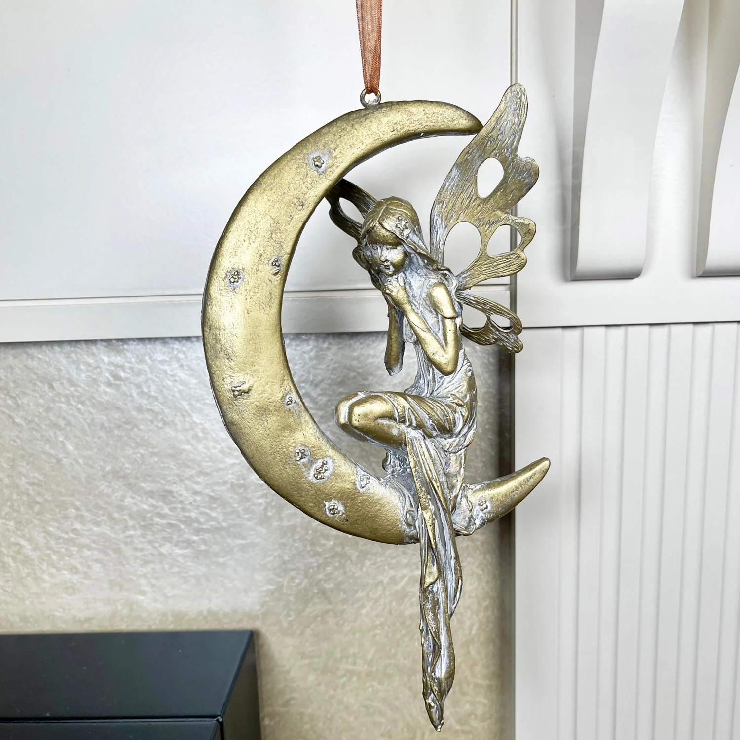 Darthome Limited Hanging Fairy On Crescent Moon Figurine 1 Darthome Limited Hanging Fairy On Crescent Moon Figurine