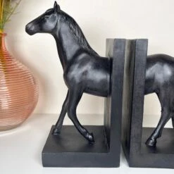 Darthome Limited Large Black Horse Bookends Set -Darthome Limited IMG E1193