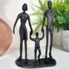 Darthome Limited Cast Iron Walking Family Of 3 Figurine