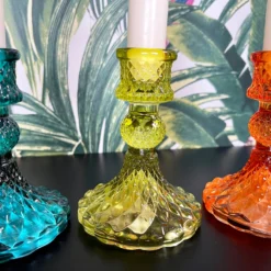 Darthome Limited Eclectic Jewel Glass Candlestick Holders Set Of 4 -Darthome Limited IMG E1225 edited56