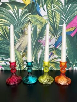 Darthome Limited Eclectic Jewel Glass Candlestick Holders Set Of 4 -Darthome Limited IMG E1227 edited57
