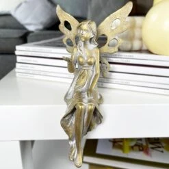 Darthome Limited Gold Shelf Sitting Fairy Ornament -Darthome Limited IMG E1236