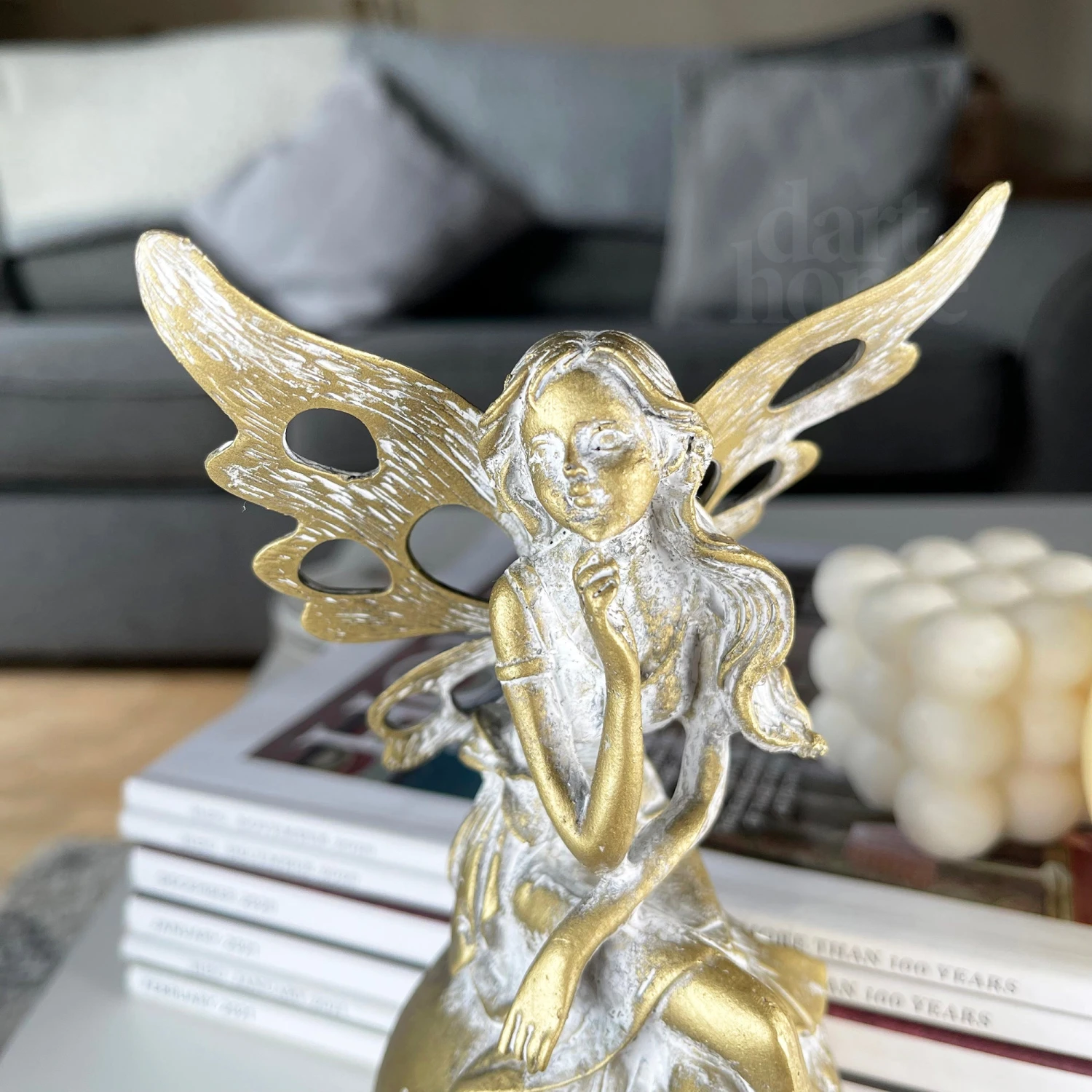 Darthome Limited Gold Fairy On Ball Ornament 2 Darthome Limited Gold Fairy On Ball Ornament - Image 2