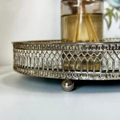 Darthome Limited Silver Mirror Candle Plate -Darthome Limited IMG E1293