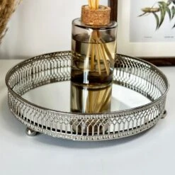 Darthome Limited Silver Mirror Candle Plate