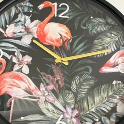 Darthome Limited Round Tropical Flamingo Wall Clock -Darthome Limited IMG E1330
