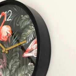 Darthome Limited Round Tropical Flamingo Wall Clock -Darthome Limited IMG E1331