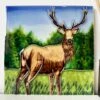 Darthome Limited Highland Stag Ceramic Tile Wall Art 8x8"