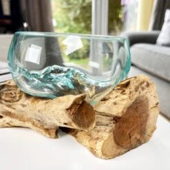 Darthome Limited Molten 12cm Fruit Bowl On Teak Root Stand 12 Darthome Limited Molten 12cm Fruit Bowl On Teak Root Stand -Darthome Limited IMG E1395