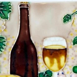 Darthome Limited Cheese And Wine Ceramic Tile Wall Art 8x8" -Darthome Limited IMG E1404