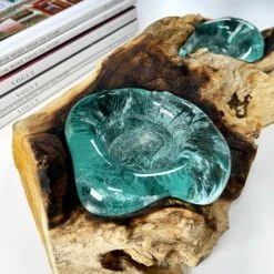 Darthome Limited Molten Glass Double Candle Holder On Teak Root Stand 11 Darthome Limited Molten Glass Double Candle Holder On Teak Root Stand -Darthome Limited IMG E1424