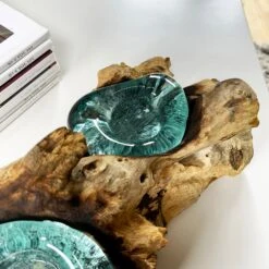 Darthome Limited Molten Glass Double Candle Holder On Teak Root Stand 12 Darthome Limited Molten Glass Double Candle Holder On Teak Root Stand -Darthome Limited IMG E1425