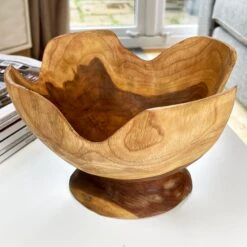 Darthome Limited Teak Wood Buttercup Bowl -Darthome Limited IMG E1491