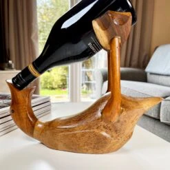 Darthome Limited Rustic Drunken Duck Wine Bottle Holder