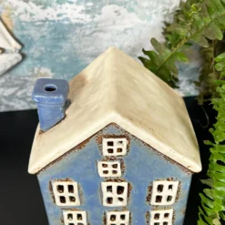 Darthome Limited Ceramic Blue House Candle Holder -Darthome Limited IMG E1554 edited286