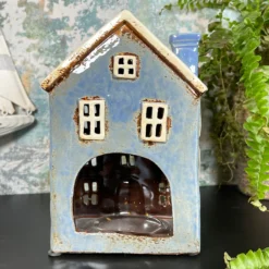Darthome Limited Ceramic Blue House Candle Holder -Darthome Limited IMG E1555 edited287