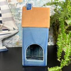 Darthome Limited Ceramic Blue Tall House Tea Light Candle Holder -Darthome Limited IMG E1562 edited10