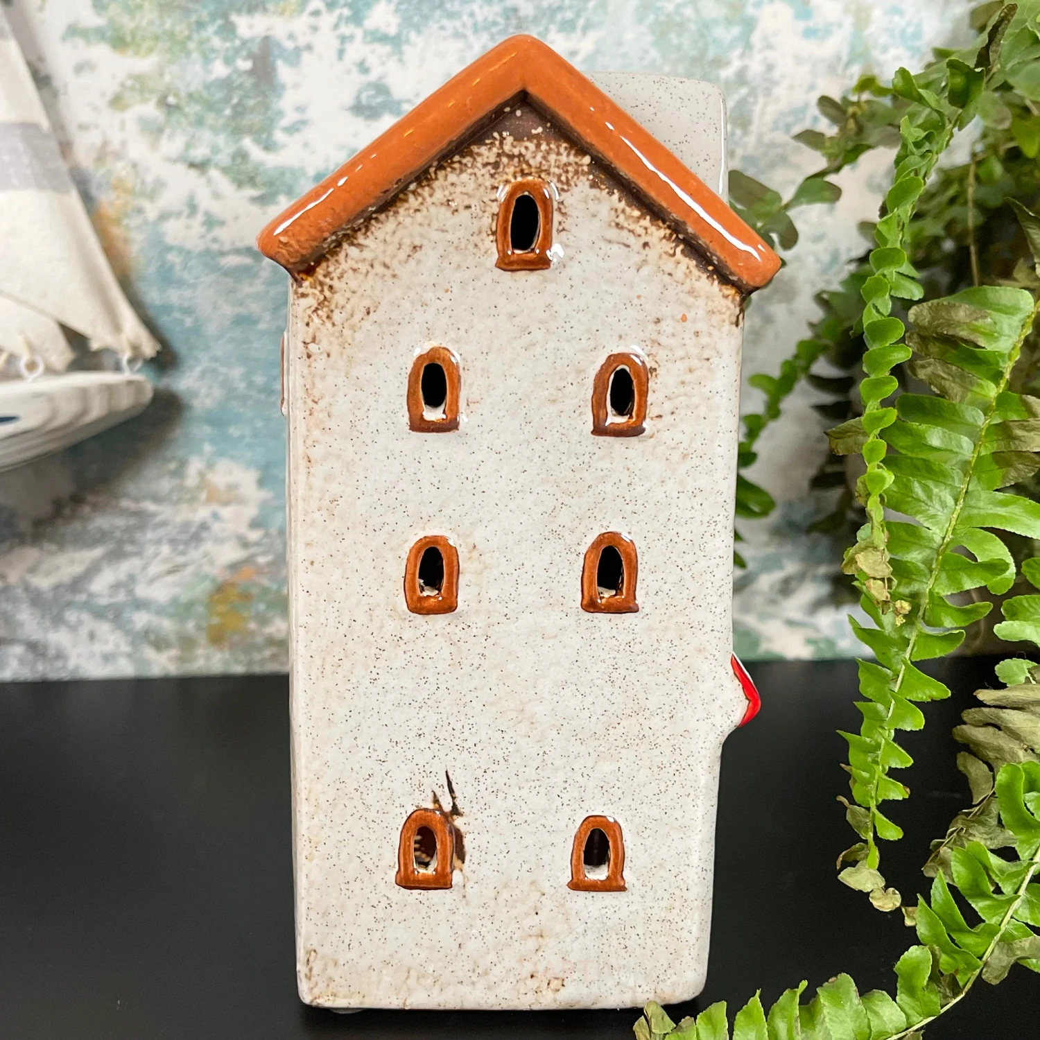 Darthome Limited Ceramic Speckled Grey House Tea Light Candle Holder 2 Darthome Limited Ceramic Speckled Grey House Tea Light Candle Holder - Image 2