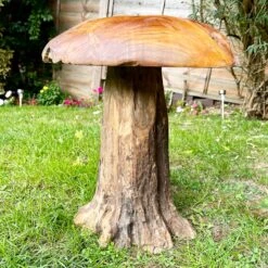 Darthome Limited Tall Teak Root Mushroom Sculpture 42cm -Darthome Limited IMG E1589