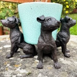 Darthome Limited Set Of 3 Black Dog Plant Pot Feet