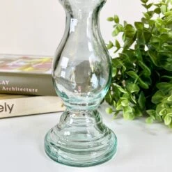 Darthome Limited Recycled Glass Clear Candlestick Holder 20cm -Darthome Limited IMG E1767