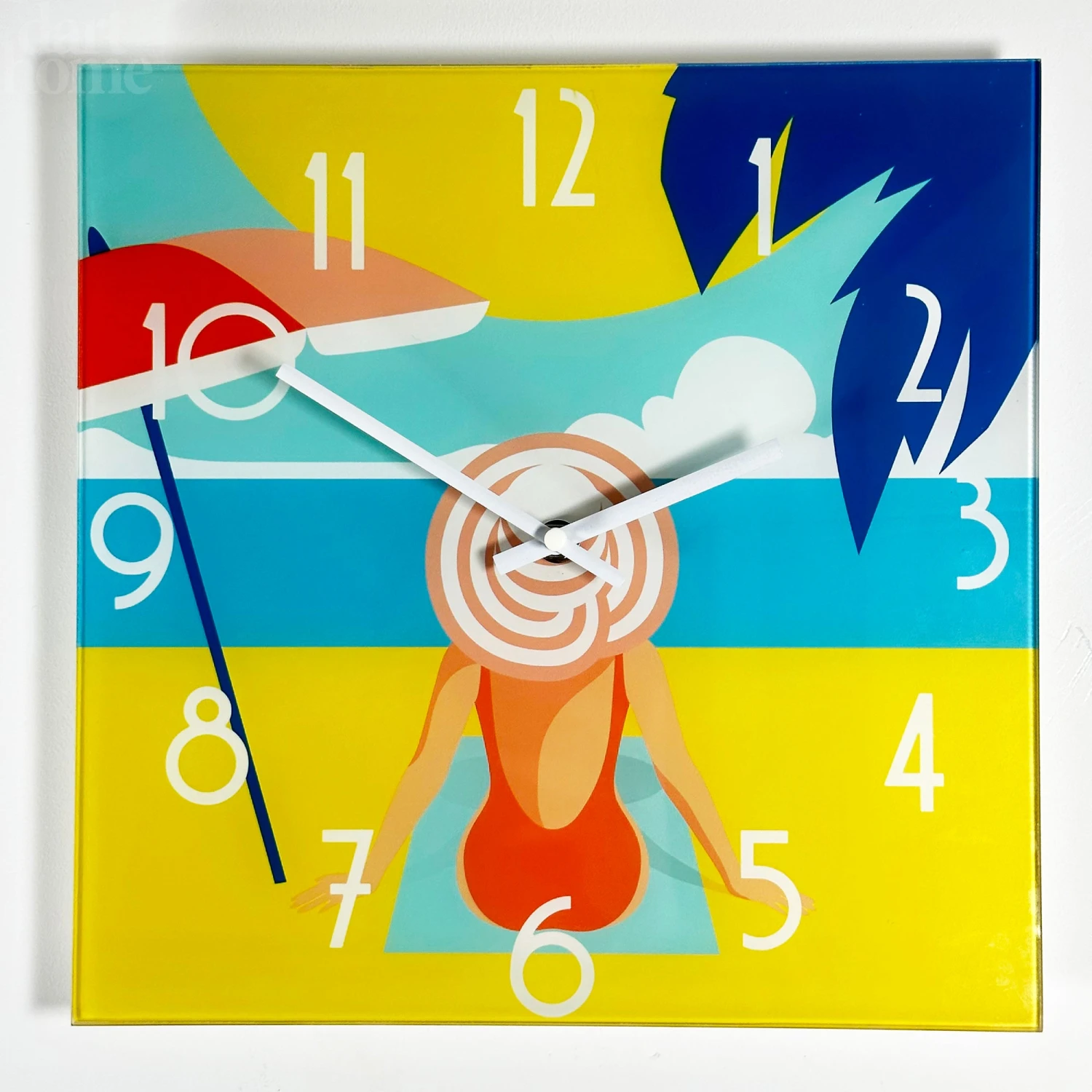 Darthome Limited South Beach Lounging Glass Wall Clock 6 Darthome Limited South Beach Lounging Glass Wall Clock - Image 6