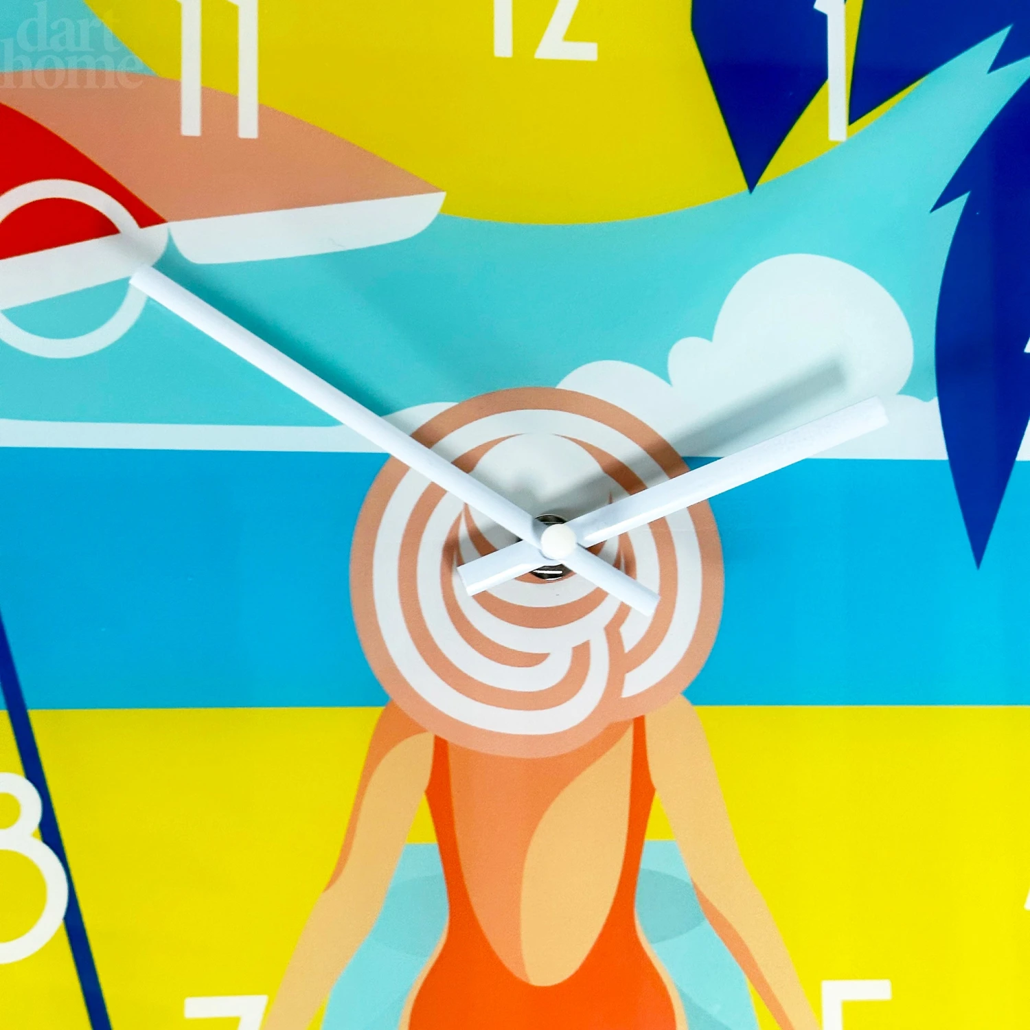 Darthome Limited South Beach Lounging Glass Wall Clock 2 Darthome Limited South Beach Lounging Glass Wall Clock - Image 2