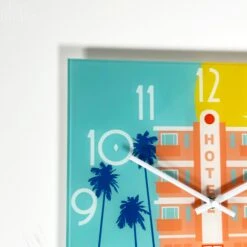 Darthome Limited South Beach Hotel Glass Wall Clock -Darthome Limited IMG E1864 05881b1b 686e 4418 bc10 f271b7041b1e