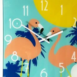 Darthome Limited South Beach Flamingos Glass Wall Clock -Darthome Limited IMG E1871 b7ad6f7d 3448 4b9a 9480 2fc4c3716169