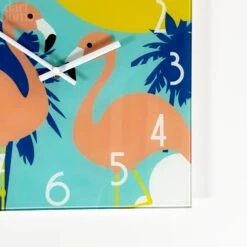Darthome Limited South Beach Flamingos Glass Wall Clock -Darthome Limited IMG E1874 4770dafc e8c5 4a18 ad39 ea9141064308