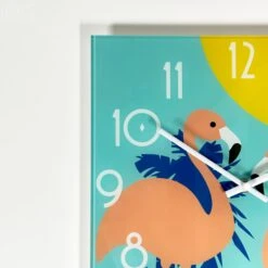 Darthome Limited South Beach Flamingos Glass Wall Clock -Darthome Limited IMG E1876 71107782 ab53 460f a68d af8121645876