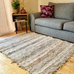 Darthome Limited Beige Stripe Shaggy Rug