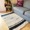Darthome Limited White Stripe Shaggy Rug