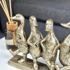 Darthome Limited Gold Five Dancing Ducks Sculpture -Darthome Limited IMG E1968