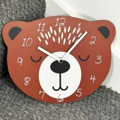 Darthome Limited Brown Bear Head Childrens Wall Clock